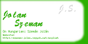 jolan szeman business card